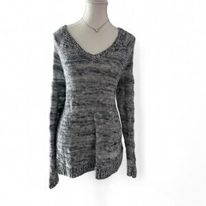 Abercrombie V Neck Oversized Sweater Knit Long Sleeve Top Size Medium